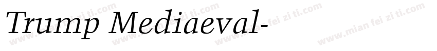 Trump Mediaeval字体转换